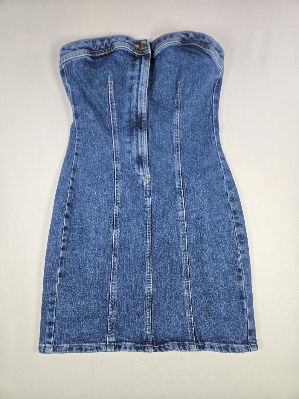 Lee x Forever 21 Strapless Denim Mini Dress Zip Y2K Country Festival Size Medium